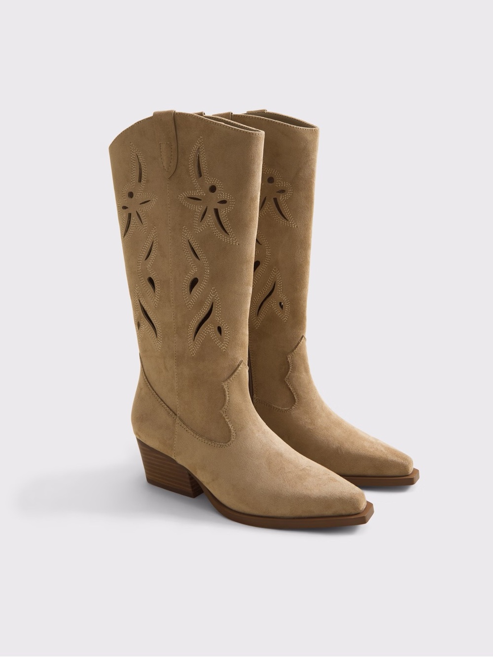 Abercrombie & Fitch Tan Suede Western Boots